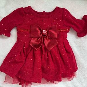 Youngland Sparkling Red Baby Dress